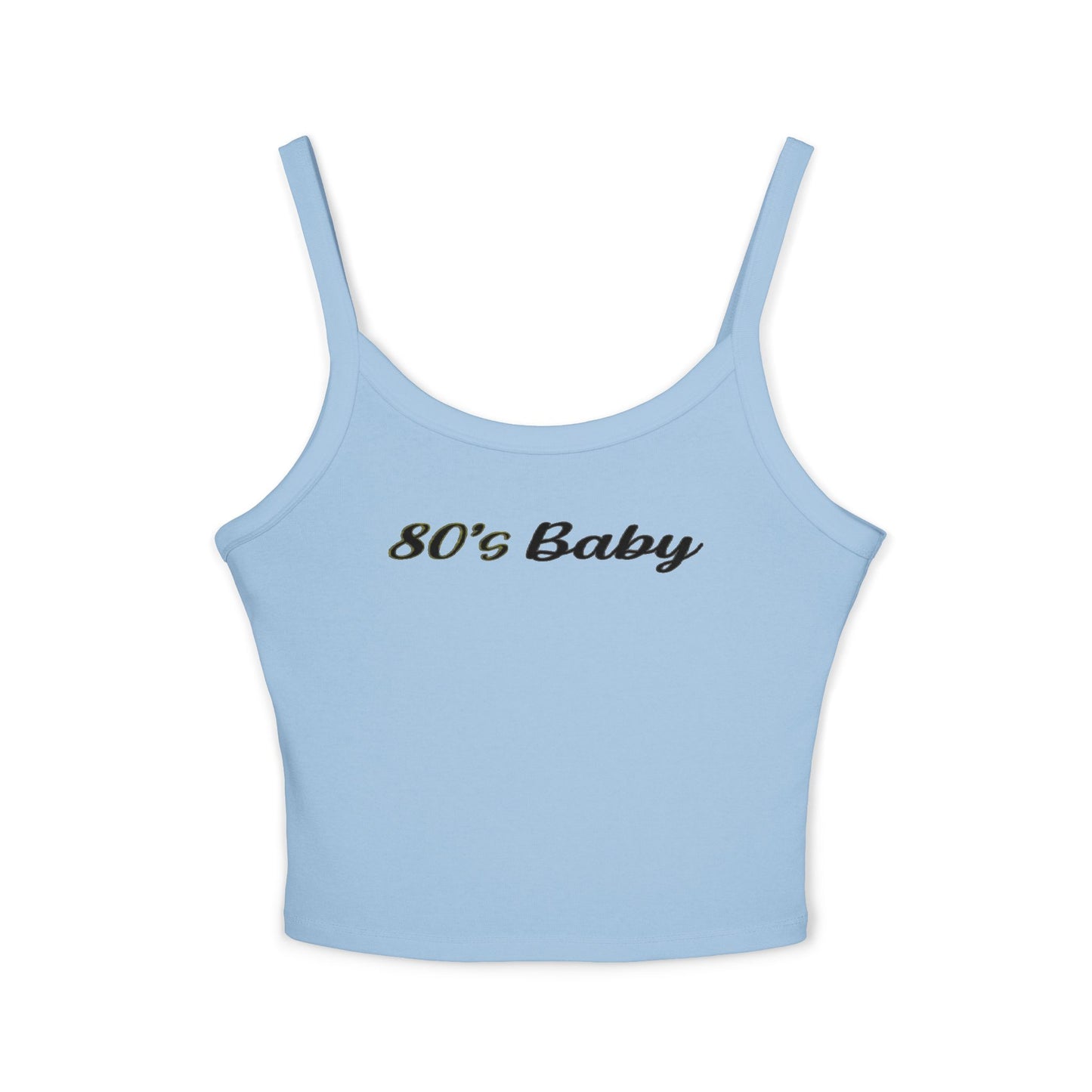 80's Baby Women's Spaghetti Strap Tank Top | Vintage Style Crop Top, Summer Essential, Retro Fashion, Gift for 80s Lovers