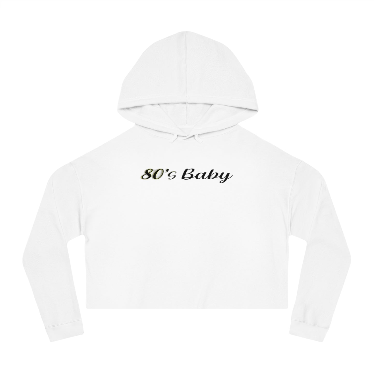 80's Baby - Womens Cropped Hooded Sweatshirt