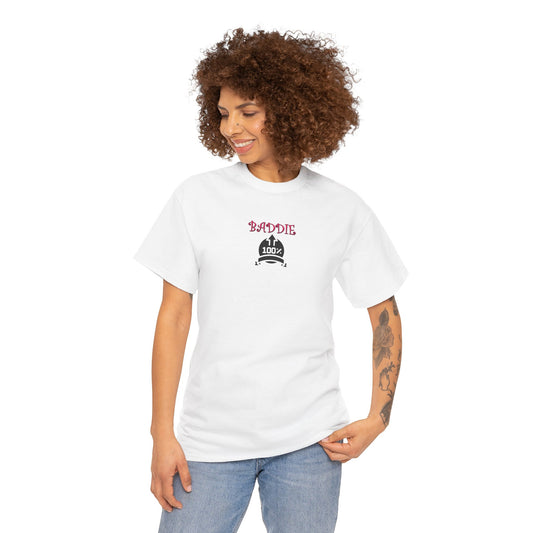 100% Baddie Pink 01 - Unisex Heavy Cotton Tee