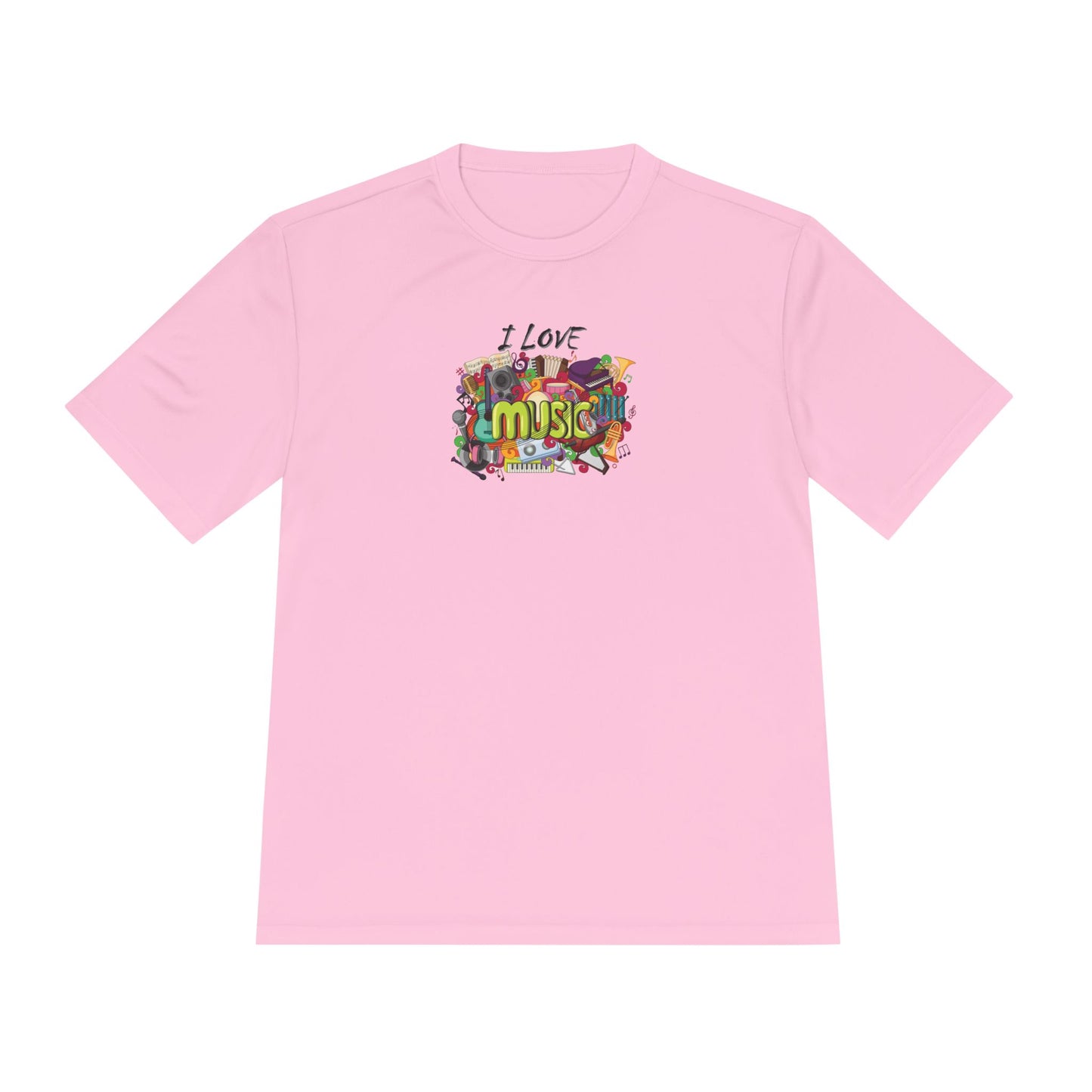I Love Music - Unisex Moisture Wicking Tee