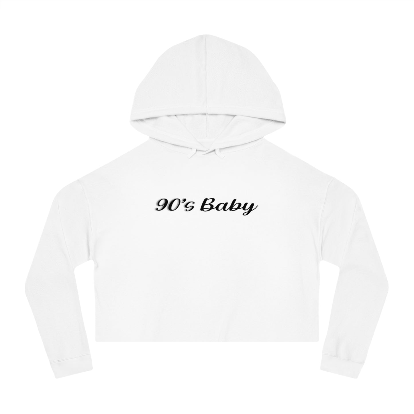 90's Baby - Womens Cropped Hooded Sweatshirt