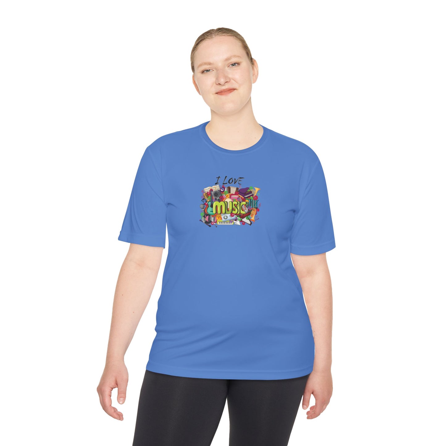 I Love Music - Unisex Moisture Wicking Tee