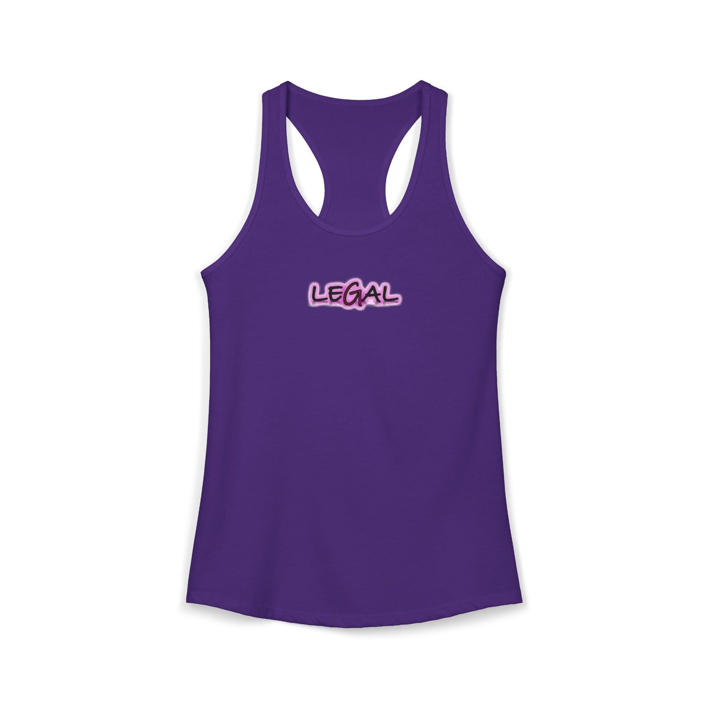 Legal Pink Glow Womans Racerback Tank Top, Gift Idea, Women's Sleeveless Shirt, Law Student Graduation Present, Attorney Tank, Law School