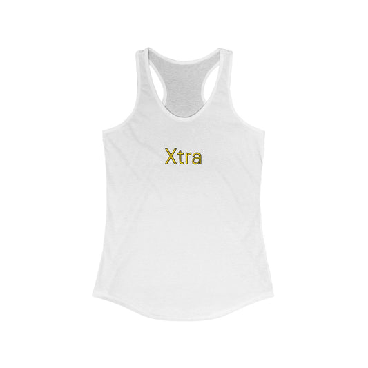 Xtra Woman's Racerback Tank, Ideal Women's Tank Top, Feminine Sleeveless Shirt, Stylish Lady's Summer Top, Unique Female Workout Tank