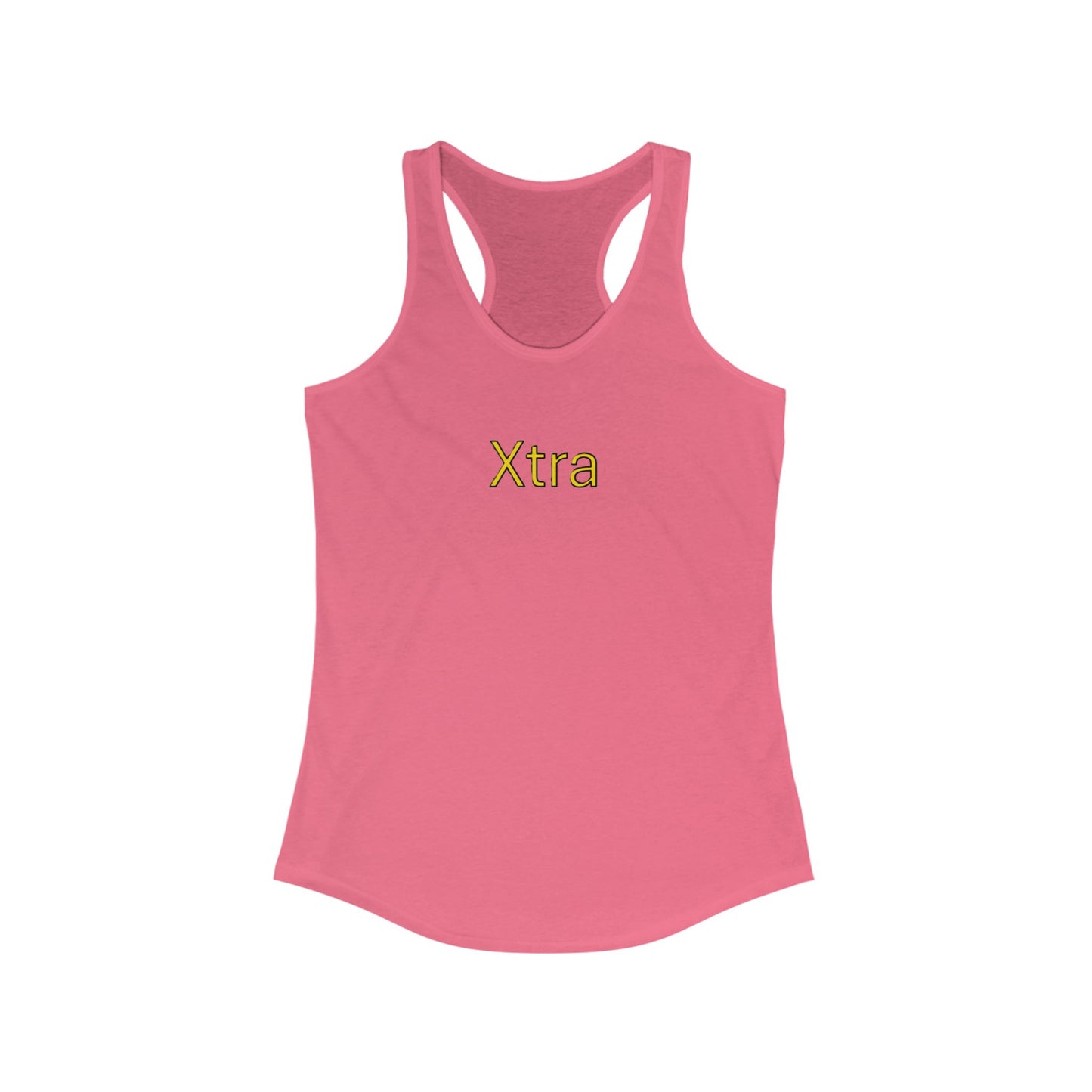 Xtra Woman's Racerback Tank, Ideal Women's Tank Top, Feminine Sleeveless Shirt, Stylish Lady's Summer Top, Unique Female Workout Tank