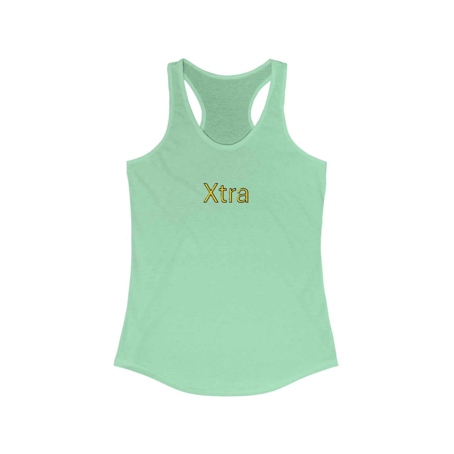 Xtra Woman's Racerback Tank, Ideal Women's Tank Top, Feminine Sleeveless Shirt, Stylish Lady's Summer Top, Unique Female Workout Tank