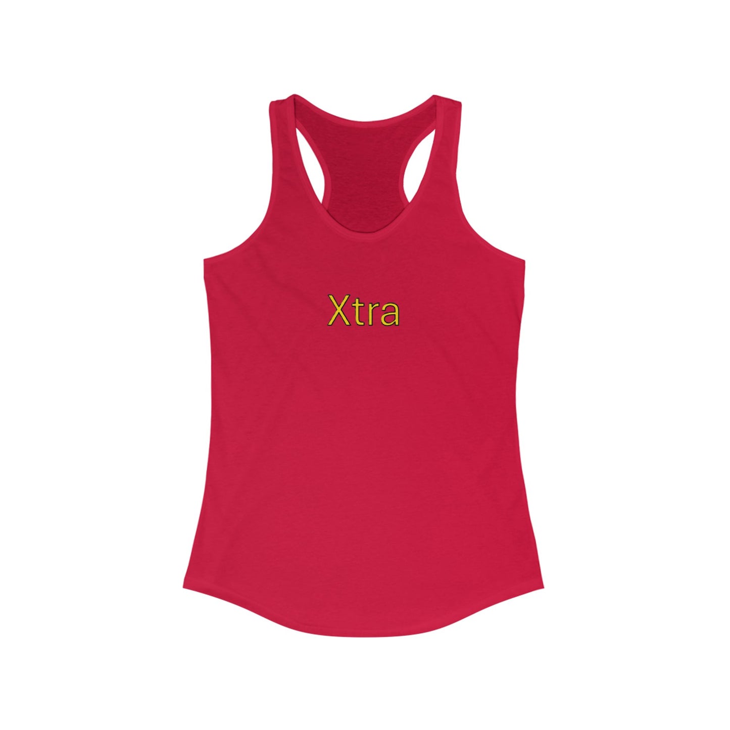 Xtra Woman's Racerback Tank, Ideal Women's Tank Top, Feminine Sleeveless Shirt, Stylish Lady's Summer Top, Unique Female Workout Tank