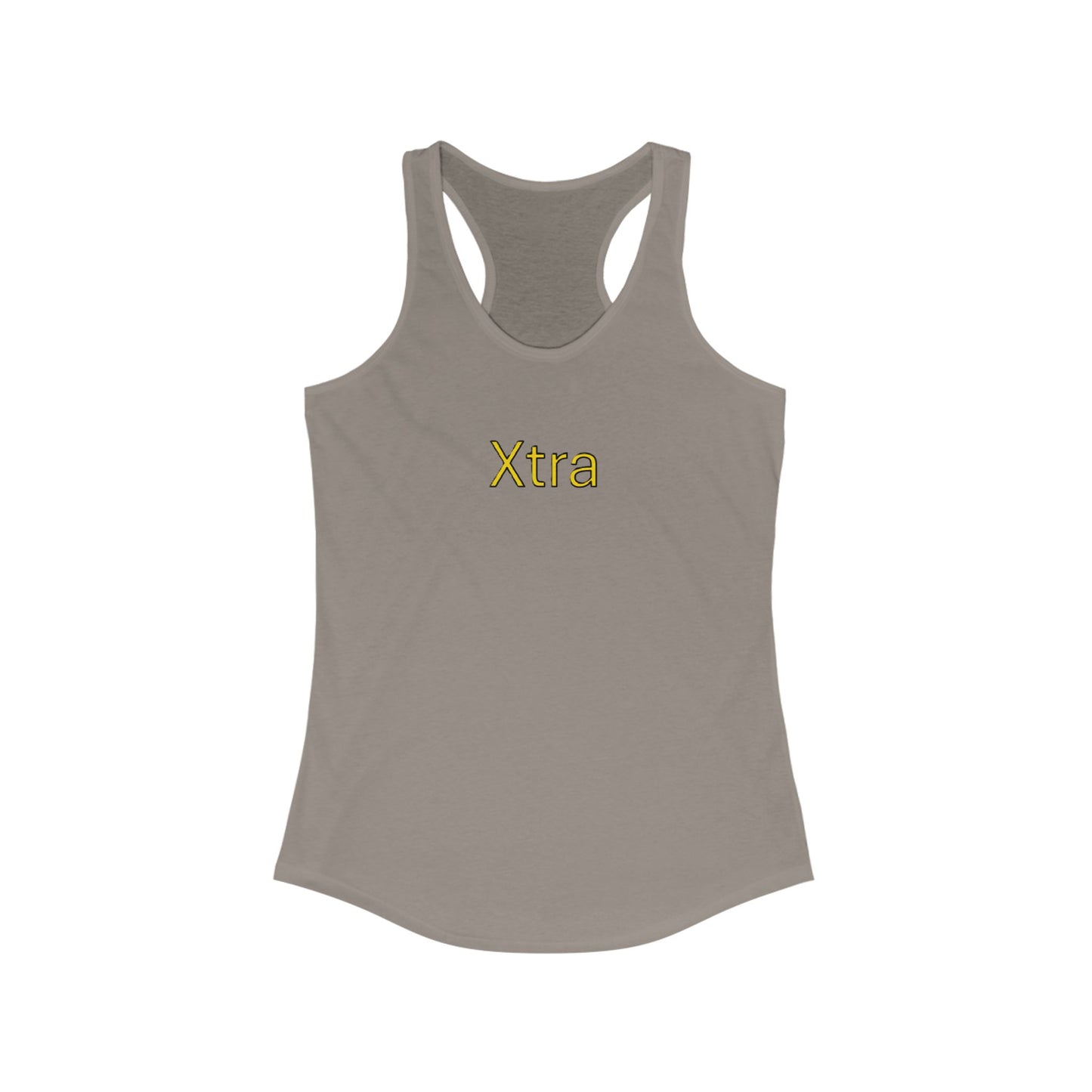 Xtra Woman's Racerback Tank, Ideal Women's Tank Top, Feminine Sleeveless Shirt, Stylish Lady's Summer Top, Unique Female Workout Tank