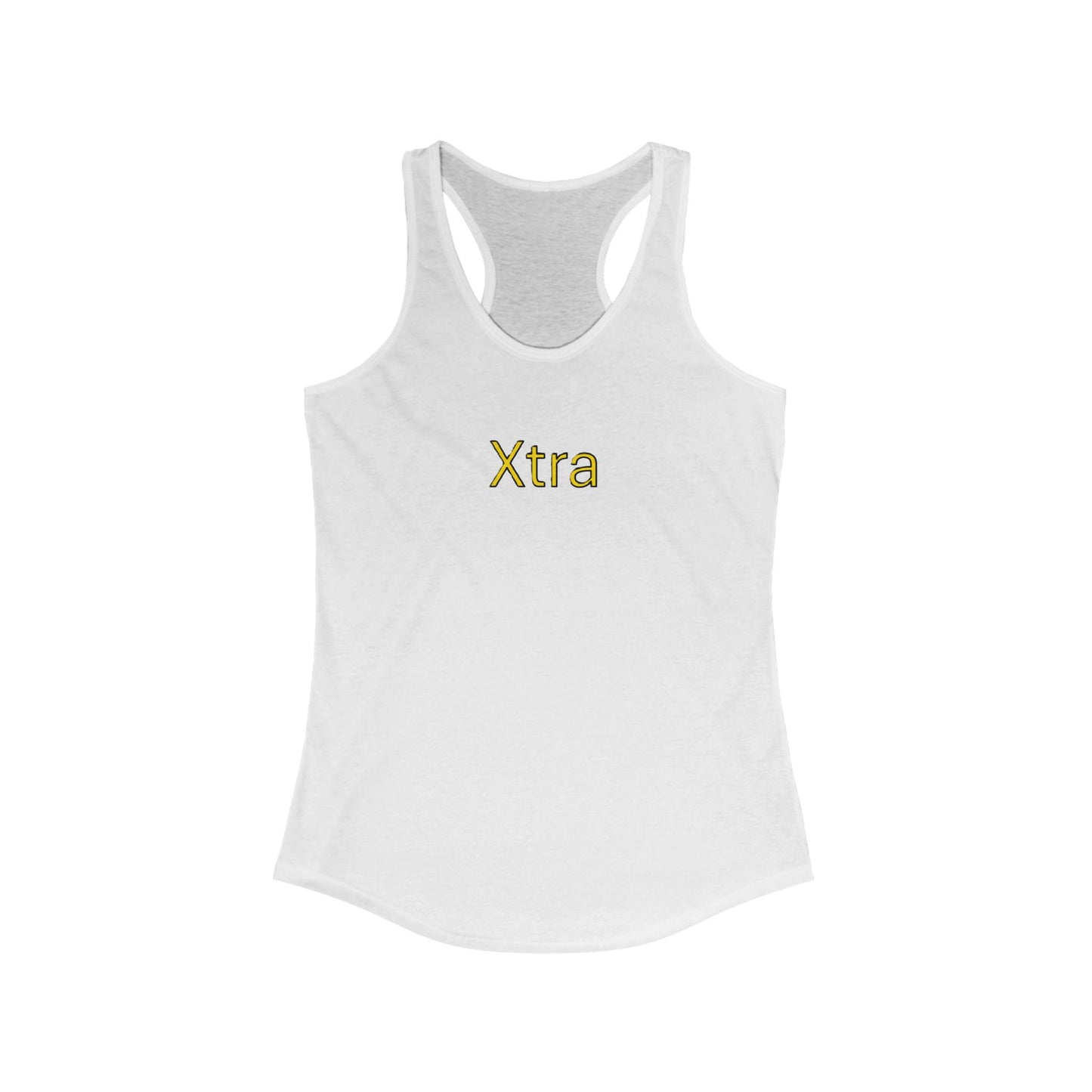 Xtra Woman's Racerback Tank, Ideal Women's Tank Top, Feminine Sleeveless Shirt, Stylish Lady's Summer Top, Unique Female Workout Tank