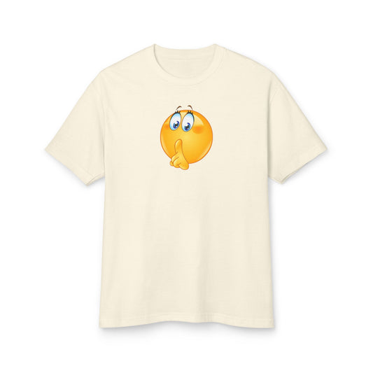 Shhh! Emoji - Unisex Garment-Dyed Heavyweight Cotton Tee