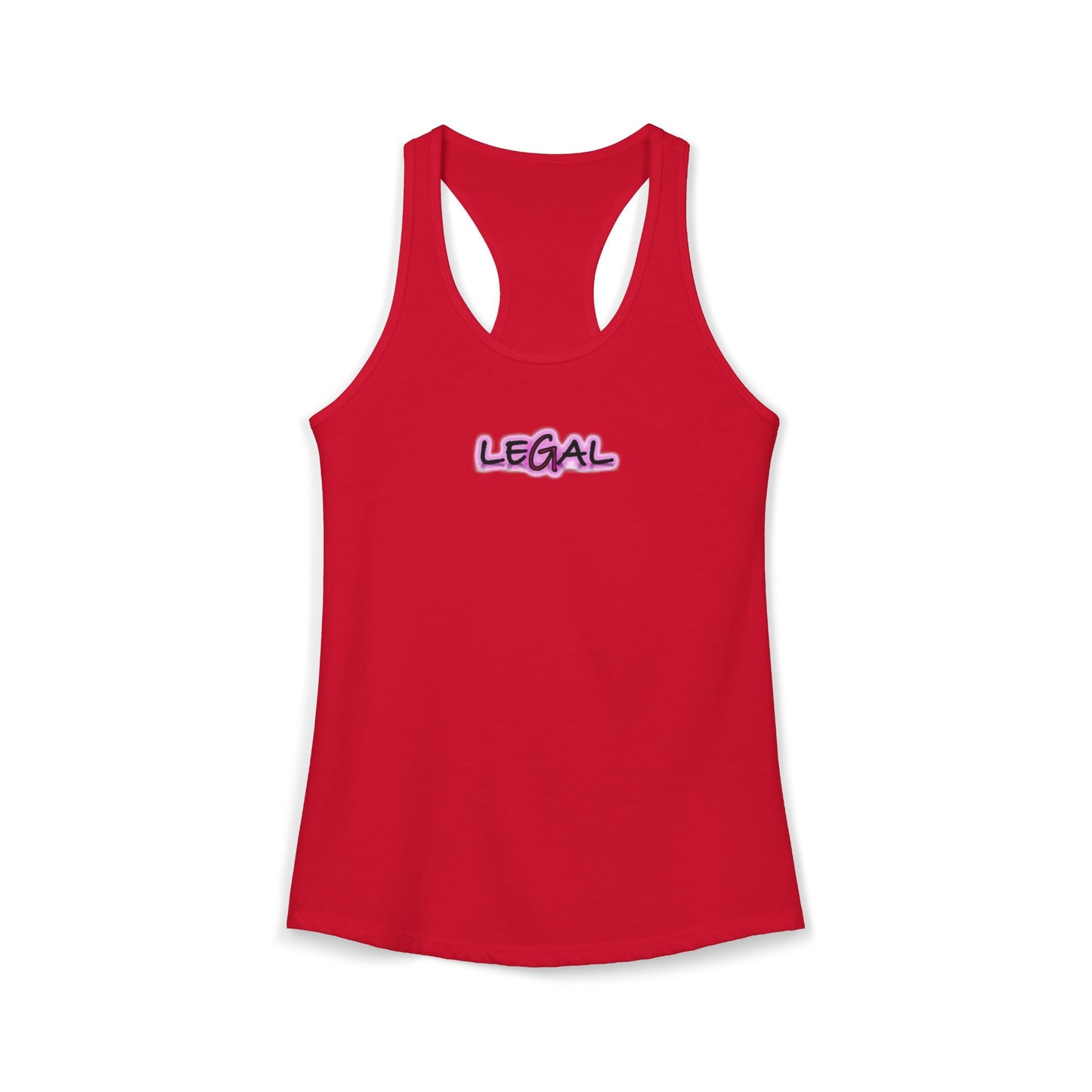 Legal Pink Glow Womans Racerback Tank Top, Gift Idea, Women's Sleeveless Shirt, Law Student Graduation Present, Attorney Tank, Law School