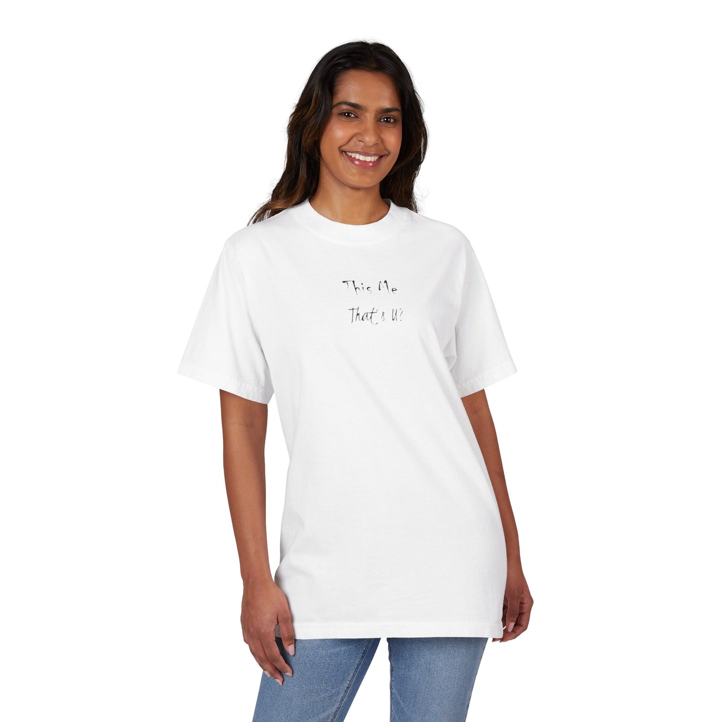 This Me That's U? Black Ink - Unisex T-Shirt Design, Gift for Him or Her, Drop-Shoulder Top, Casual Shirt