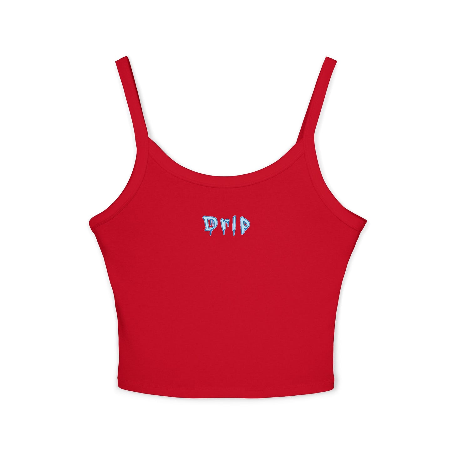 Drip - Women's Spaghetti Strap Tank Top with Cute Graphic, Summer Sleeveless Top, Casual Wear, Beach Outfit, Gift for Friends