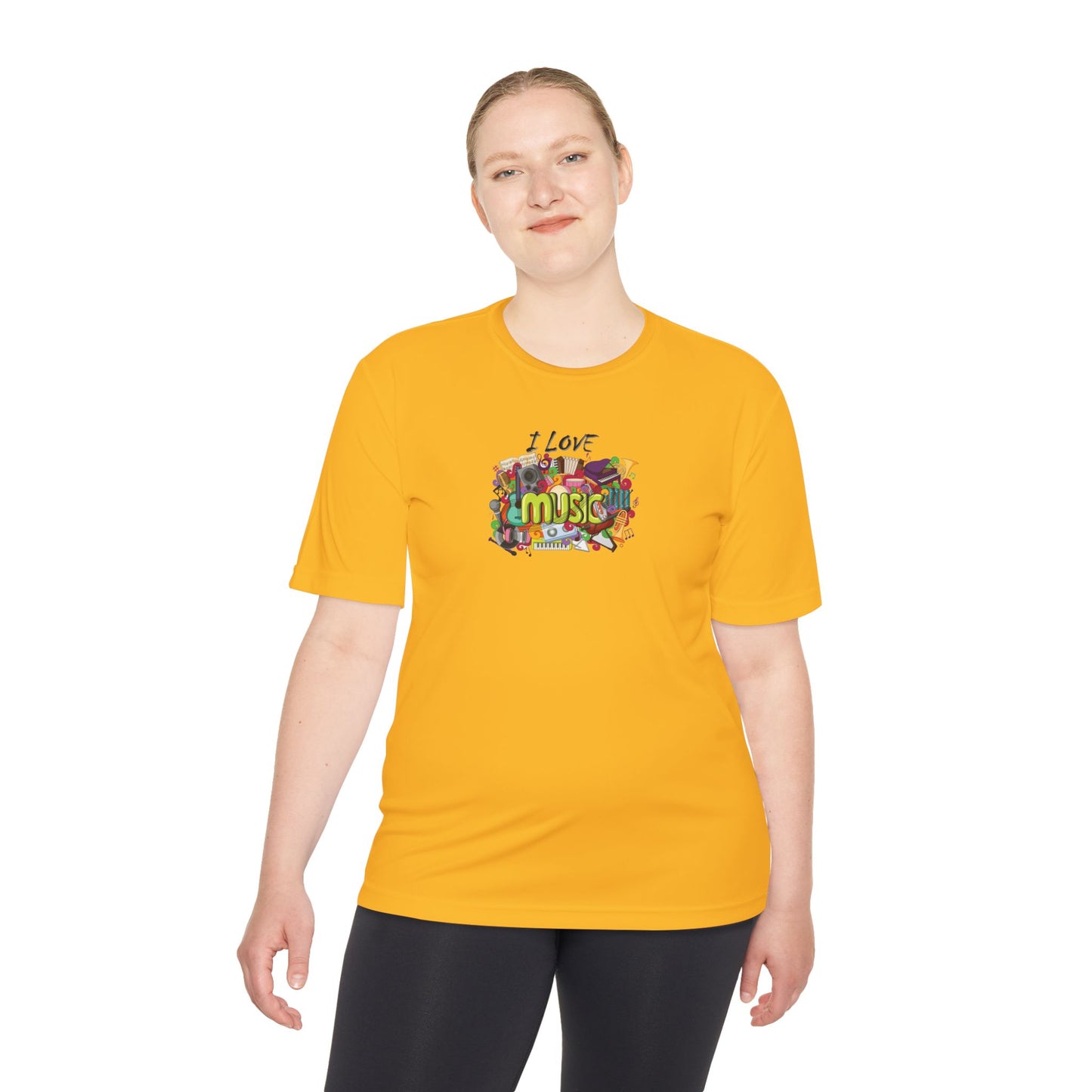 I Love Music - Unisex Moisture Wicking Tee
