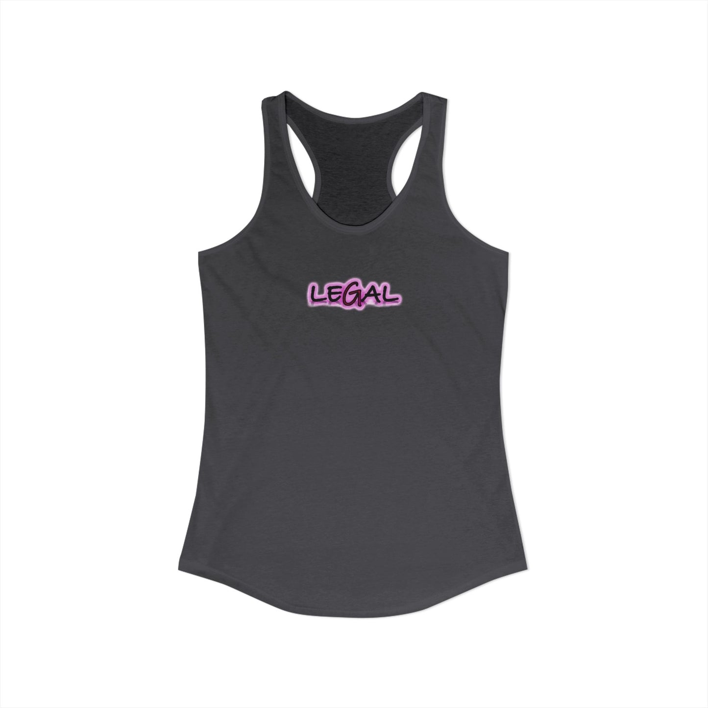 Legal Pink Glow Womans Racerback Tank Top, Gift Idea, Women's Sleeveless Shirt, Law Student Graduation Present, Attorney Tank, Law School