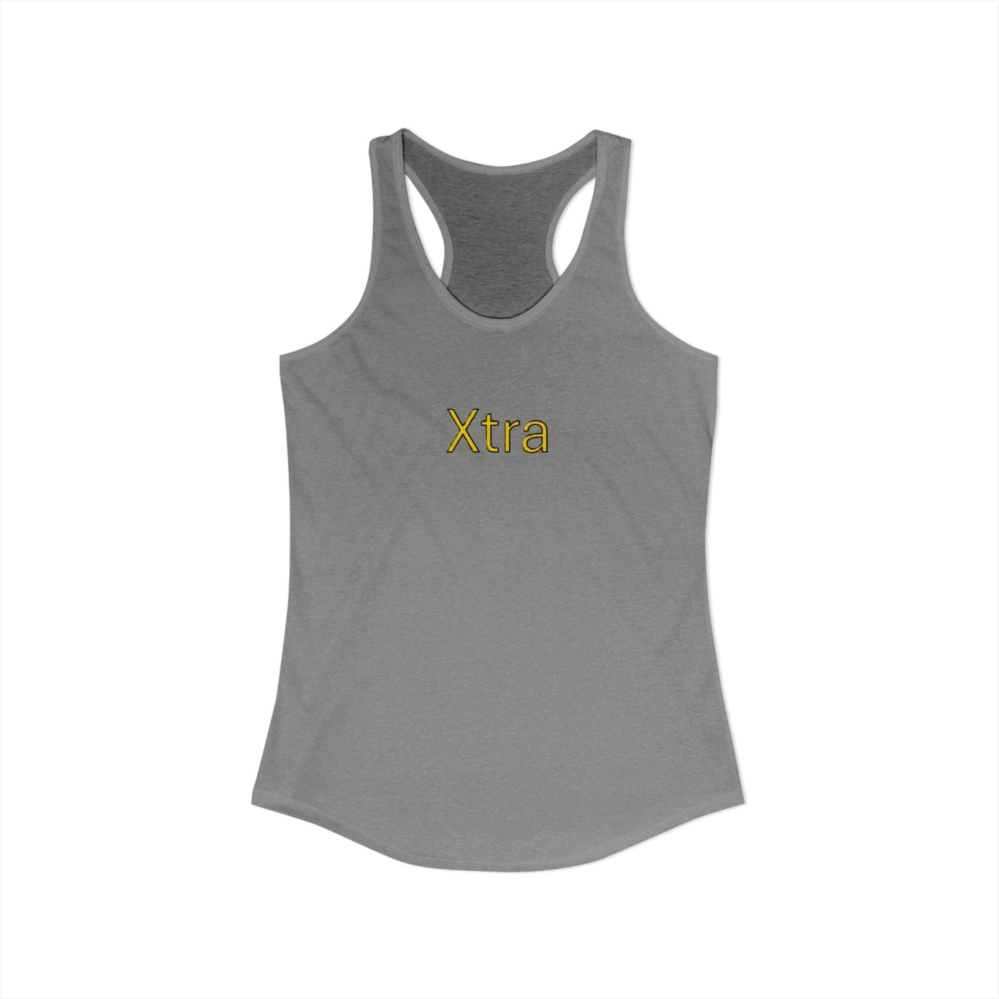 Xtra Woman's Racerback Tank, Ideal Women's Tank Top, Feminine Sleeveless Shirt, Stylish Lady's Summer Top, Unique Female Workout Tank