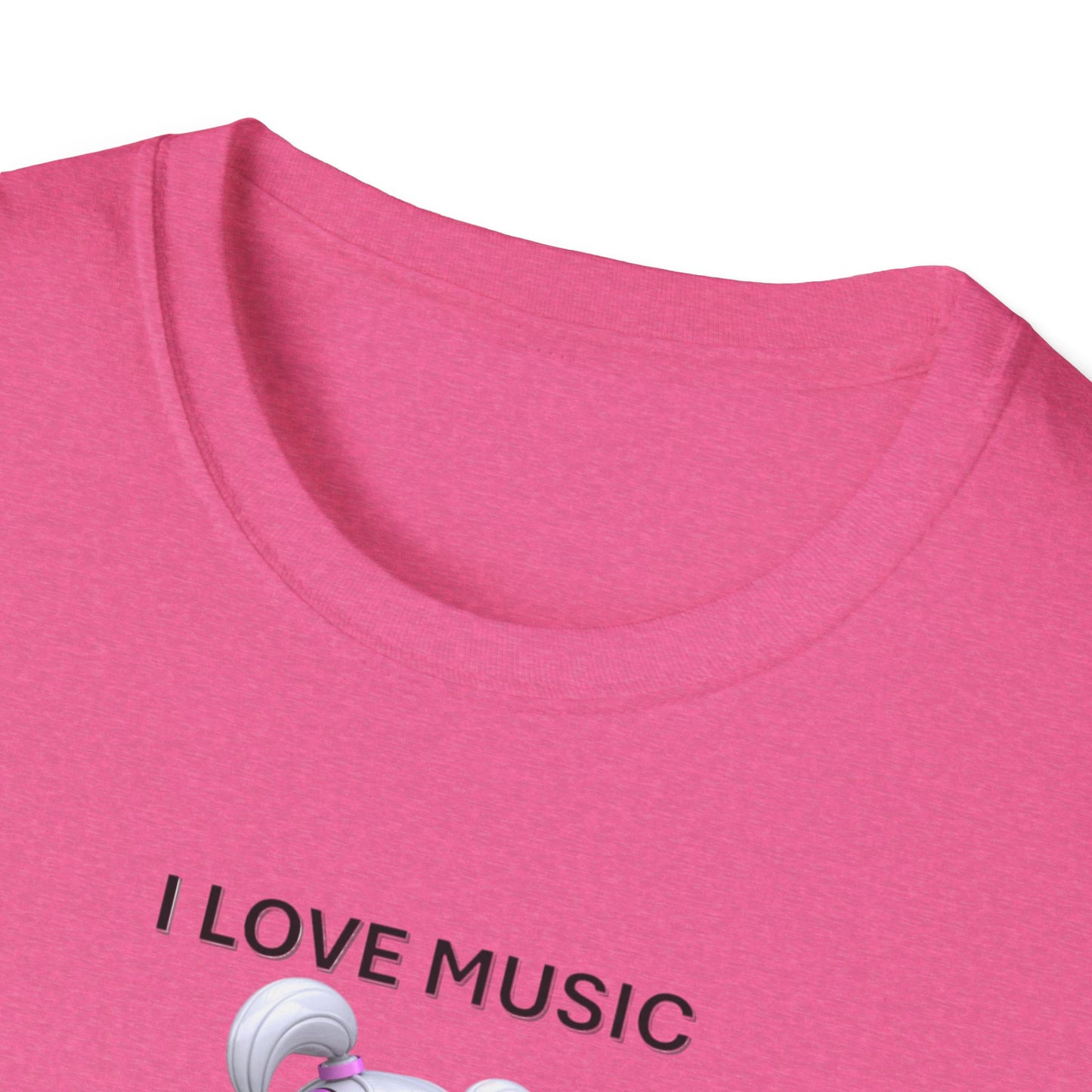 I Love Music Robot Woman - Unisex Soft style T-Shirt