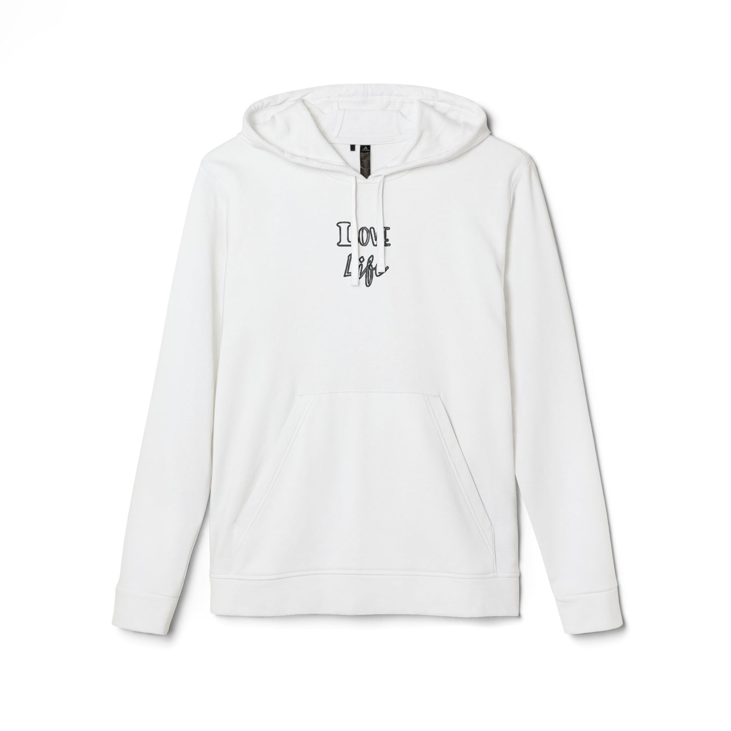 Love Life Plain Adidas Fleece Unisex Sweatshirt Hoodie, Warm Winter Outerwear, Comfy Pullover Jumper, Cozy Sweater Gift
