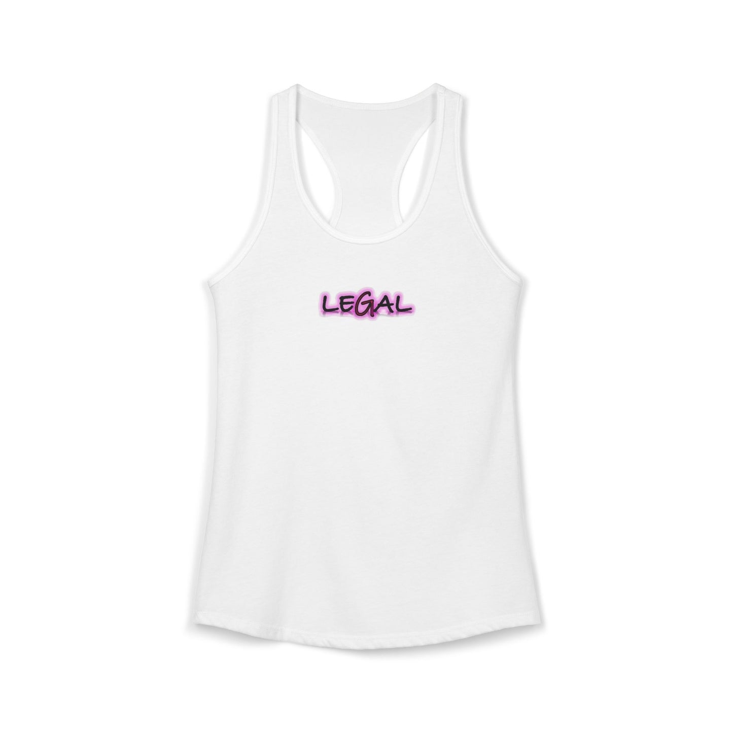 Legal Pink Glow Womans Racerback Tank Top, Gift Idea, Women's Sleeveless Shirt, Law Student Graduation Present, Attorney Tank, Law School