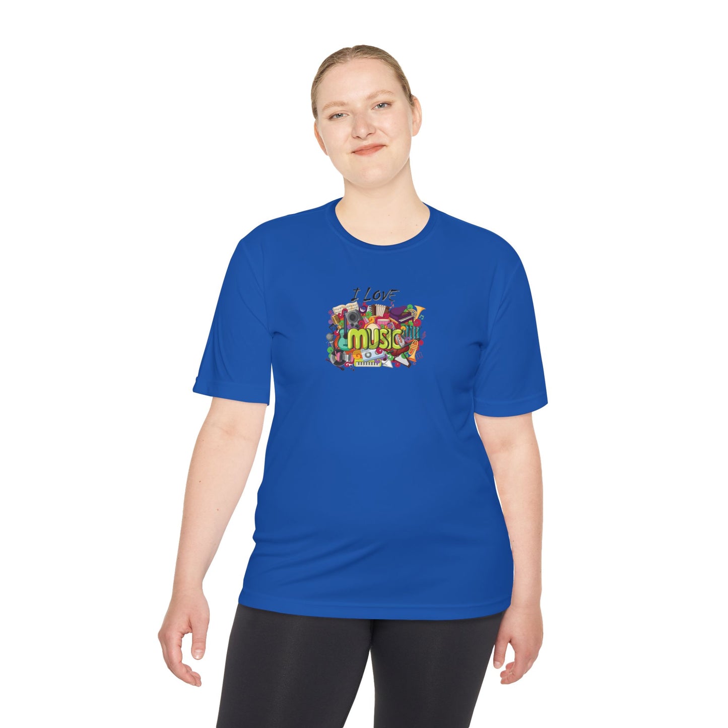 I Love Music - Unisex Moisture Wicking Tee