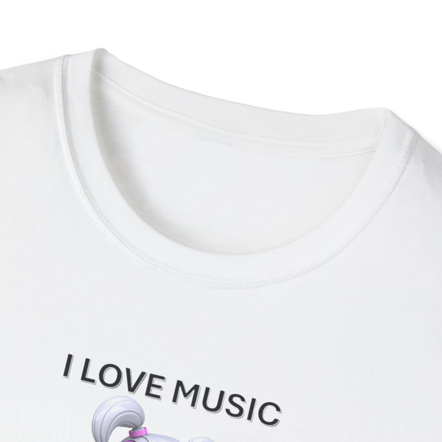 I Love Music Robot Woman - Unisex Soft style T-Shirt