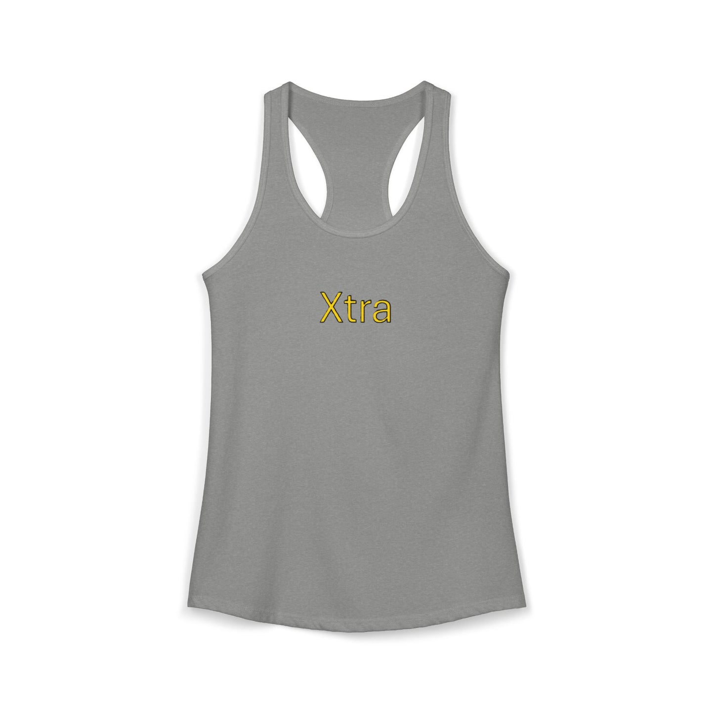 Xtra Woman's Racerback Tank, Ideal Women's Tank Top, Feminine Sleeveless Shirt, Stylish Lady's Summer Top, Unique Female Workout Tank