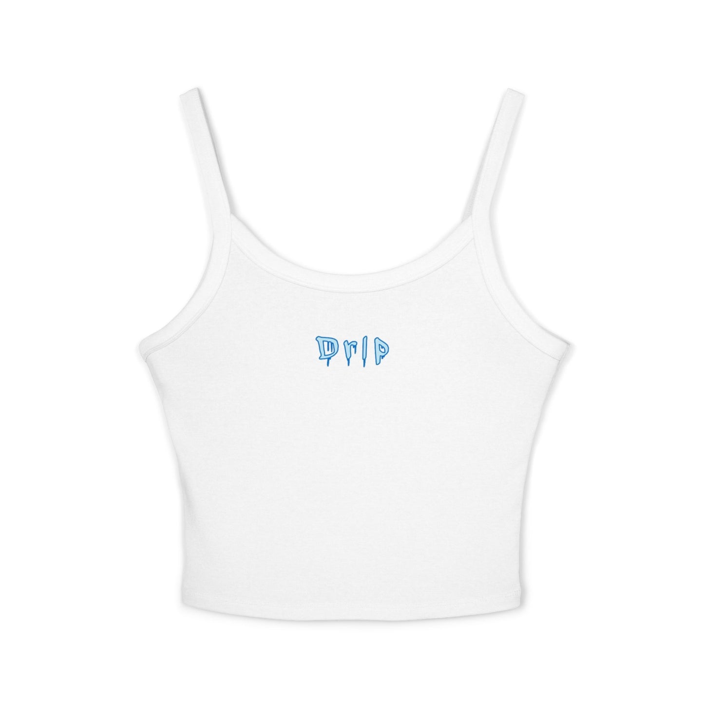 Drip - Women's Spaghetti Strap Tank Top with Cute Graphic, Summer Sleeveless Top, Casual Wear, Beach Outfit, Gift for Friends
