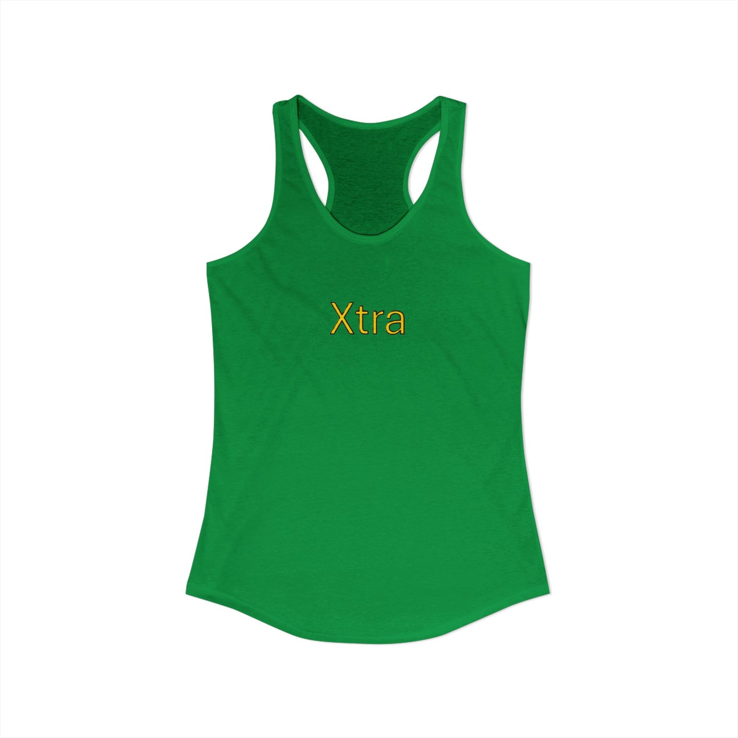 Xtra Woman's Racerback Tank, Ideal Women's Tank Top, Feminine Sleeveless Shirt, Stylish Lady's Summer Top, Unique Female Workout Tank