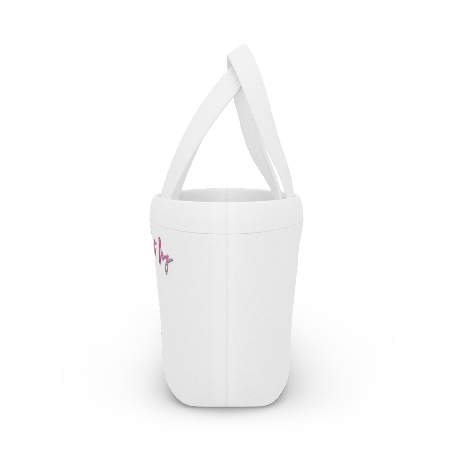 THAT BAG Lunch Bag Pink Letter - Insulated Tote for Work, School, Picnics, Reusable Lunchbox, Food Storage Organizer