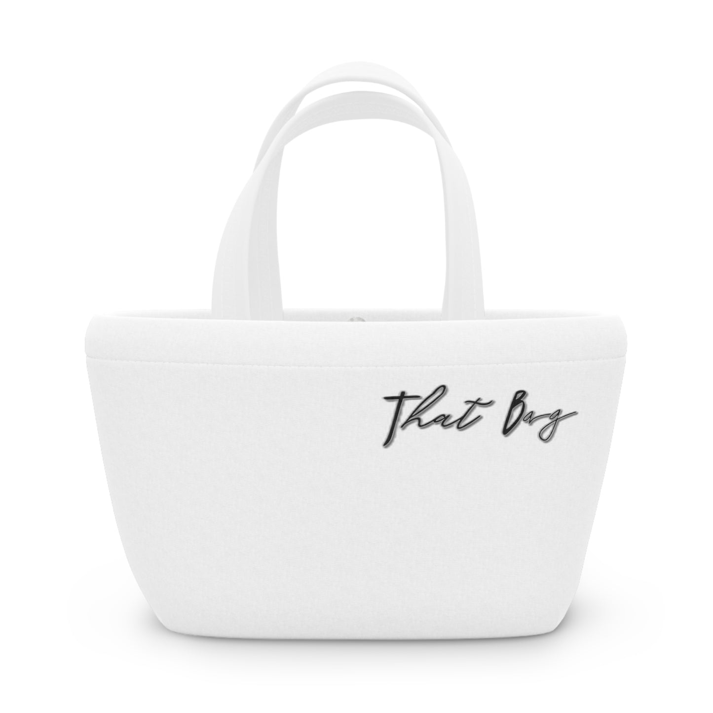 THAT BAG Lunch Bag Blk Letter - Insulated Cooler Tote, Picnic Basket, School Lunch Container, Food Storage Organizer, Lunch Box