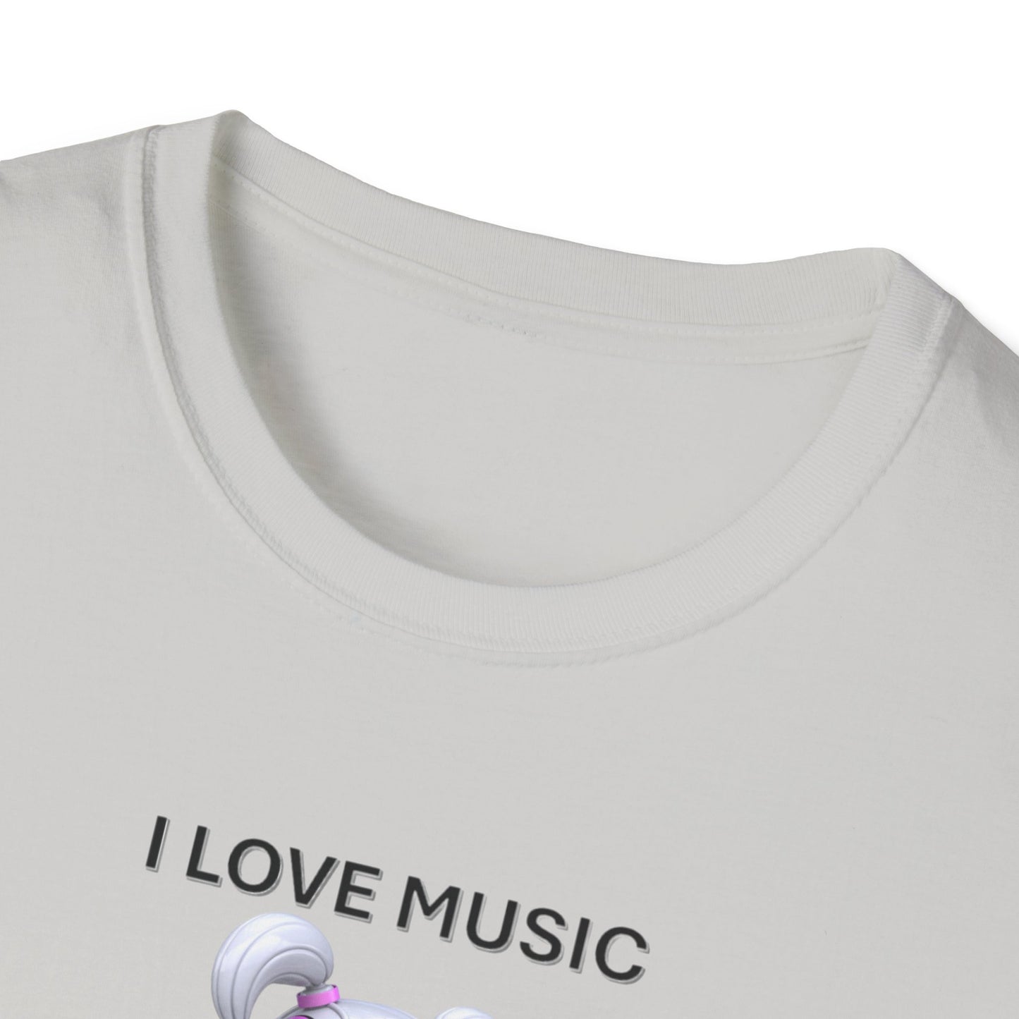I Love Music Robot Woman - Unisex Soft style T-Shirt