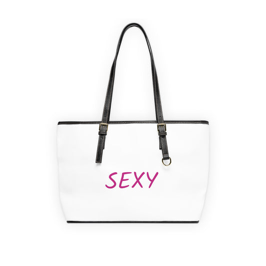 Sexy (Pink Ink) - PU Leather Shoulder Bag