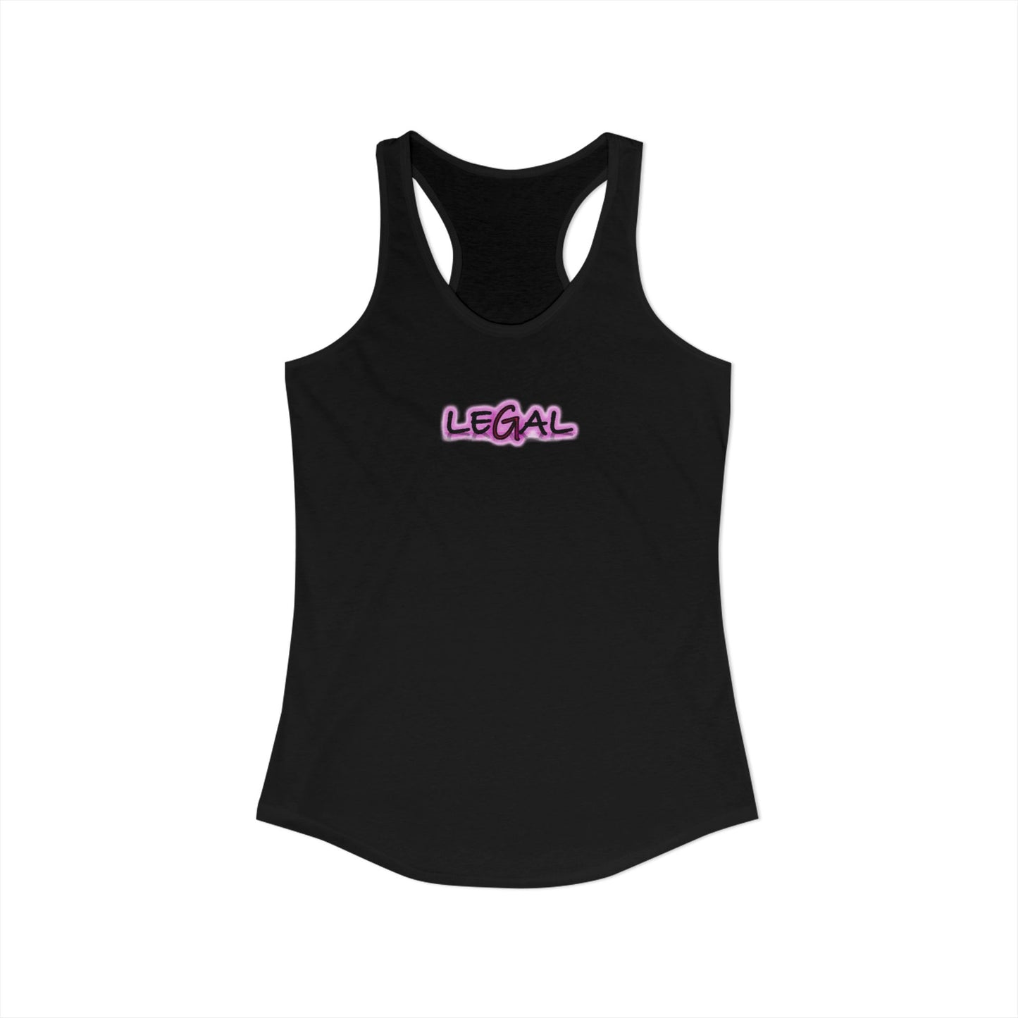 Legal Pink Glow Womans Racerback Tank Top, Gift Idea, Women's Sleeveless Shirt, Law Student Graduation Present, Attorney Tank, Law School
