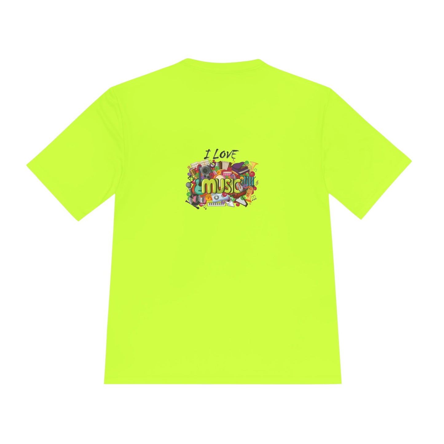 I Love Music- Unisex Moisture Wicking Tee