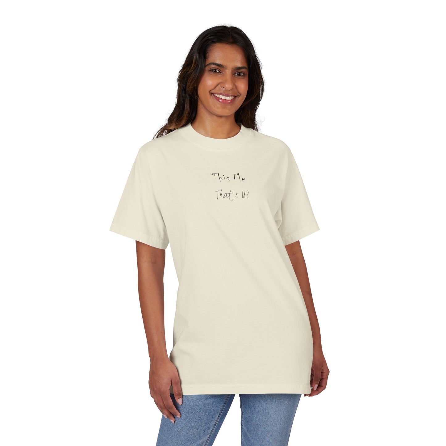 This Me That's U? Black Ink - Unisex T-Shirt Design, Gift for Him or Her, Drop-Shoulder Top, Casual Shirt