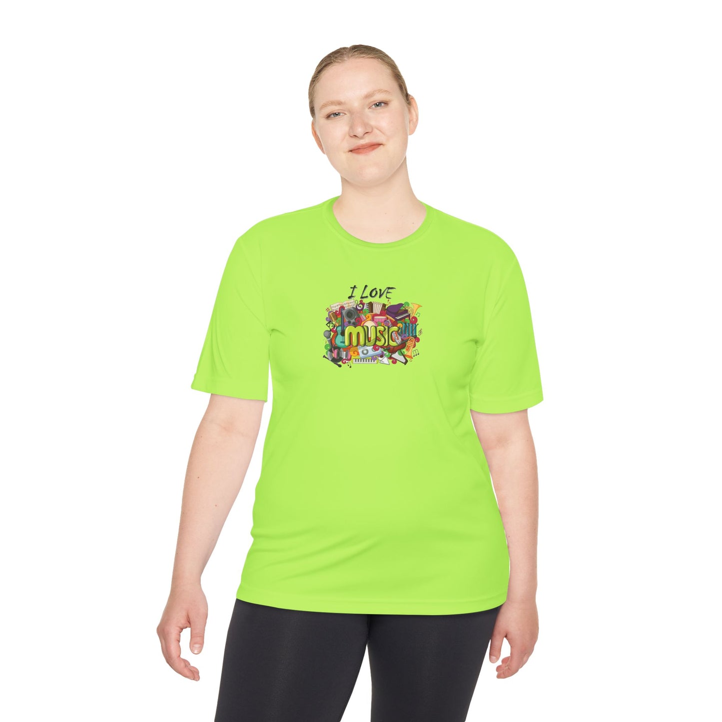 I Love Music- Unisex Moisture Wicking Tee
