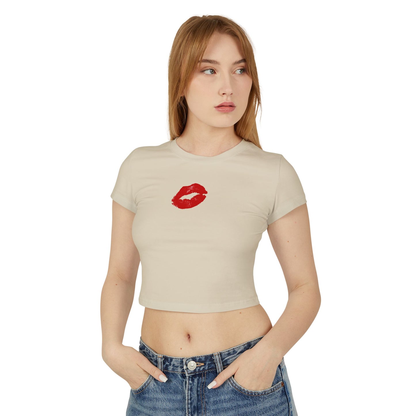 Lip Print - Women's Baby Tee