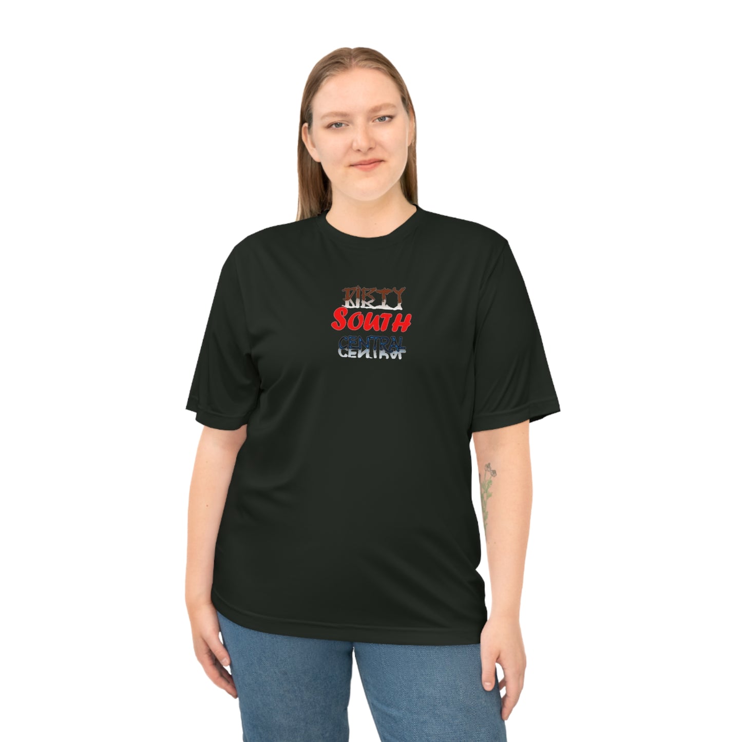 Dirty South Central Red Unisex Performance T-shirt | Casual Activewear Tee for Workout, Travel, Sports, Summer Style, Gift