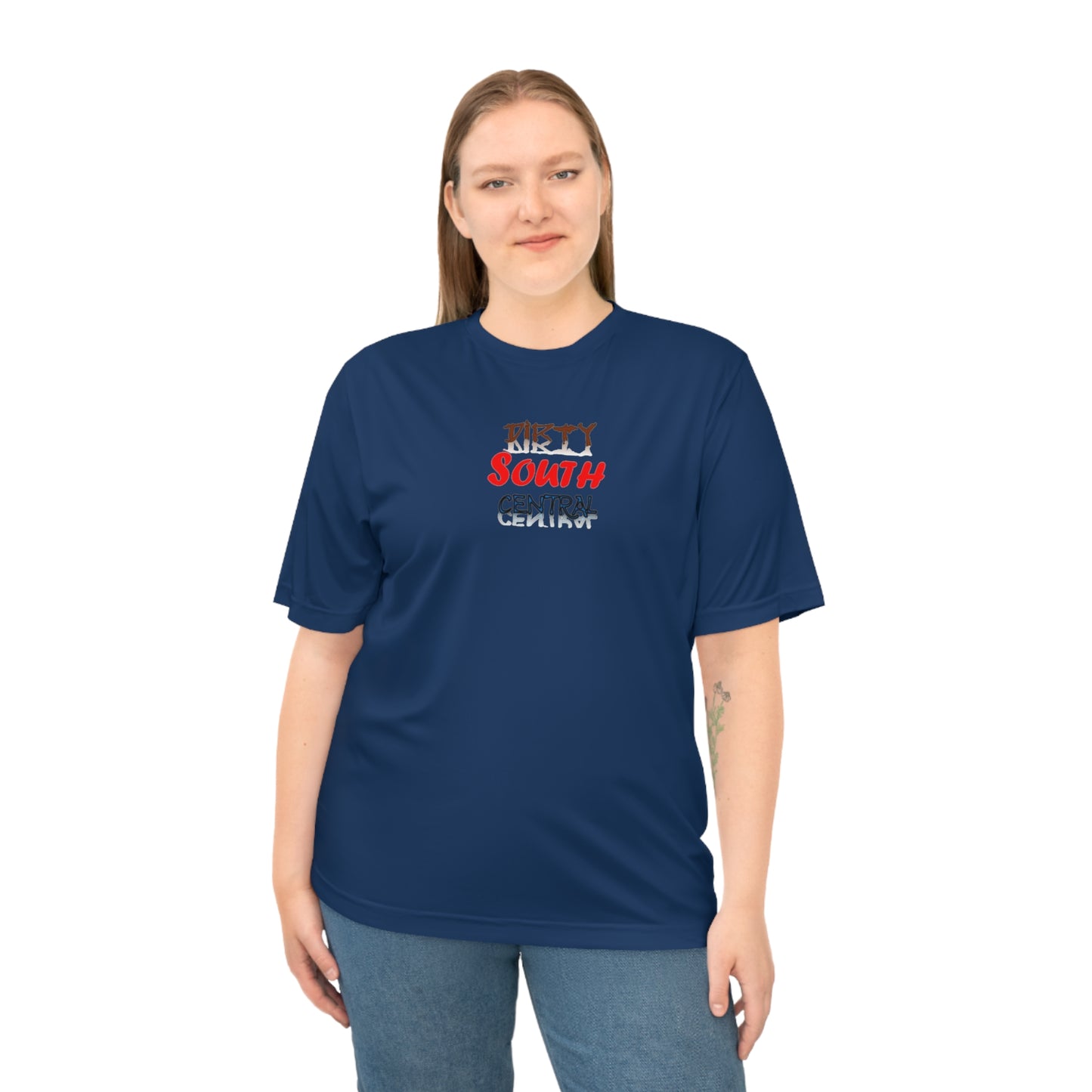Dirty South Central Red Unisex Performance T-shirt | Casual Activewear Tee for Workout, Travel, Sports, Summer Style, Gift