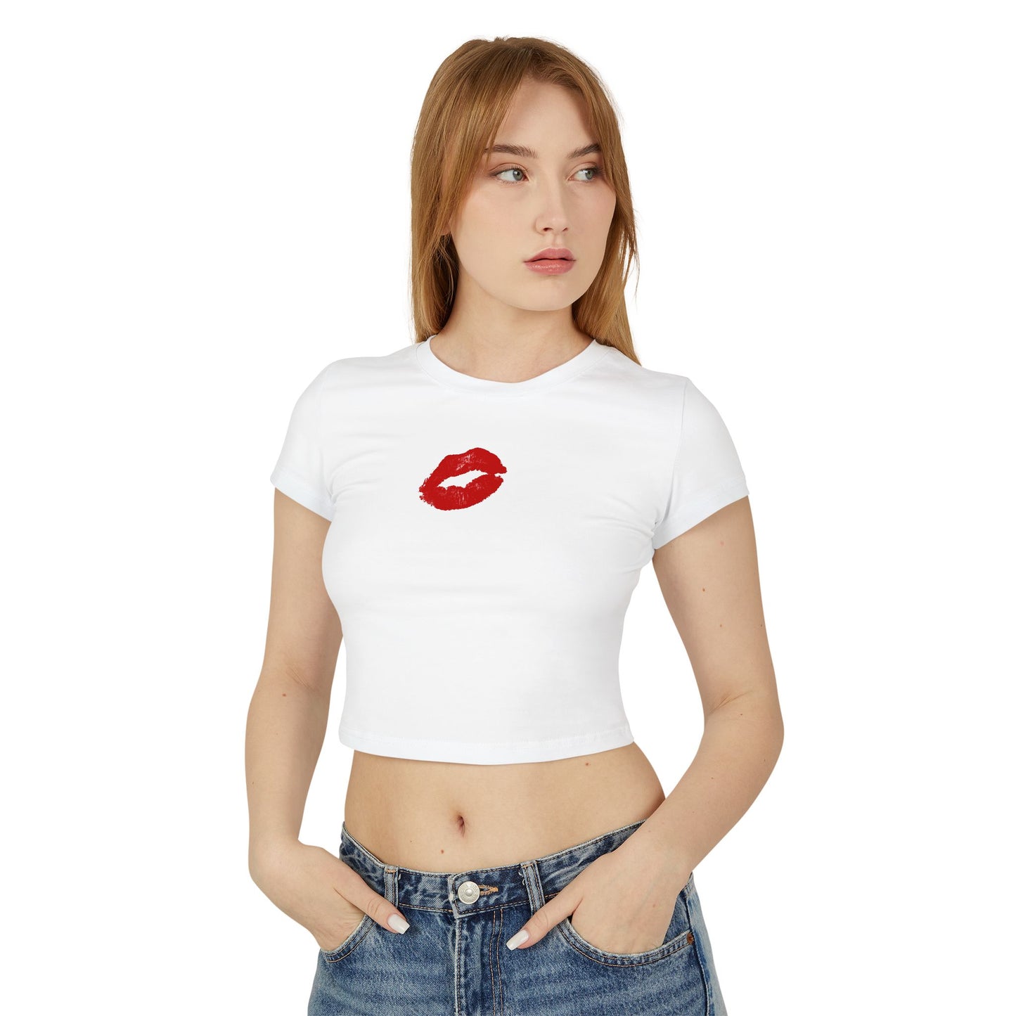 Lip Print - Women's Baby Tee