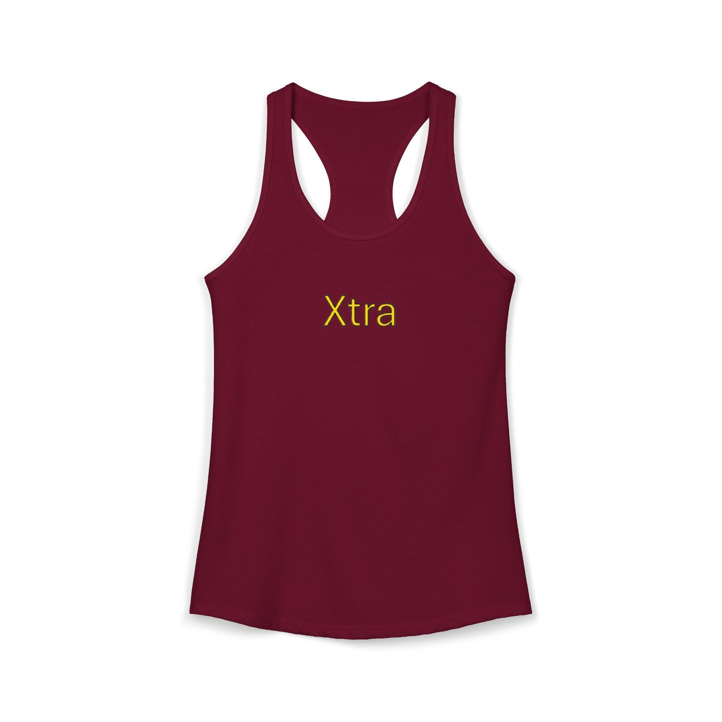 Xtra Woman's Racerback Tank, Ideal Women's Tank Top, Feminine Sleeveless Shirt, Stylish Lady's Summer Top, Unique Female Workout Tank