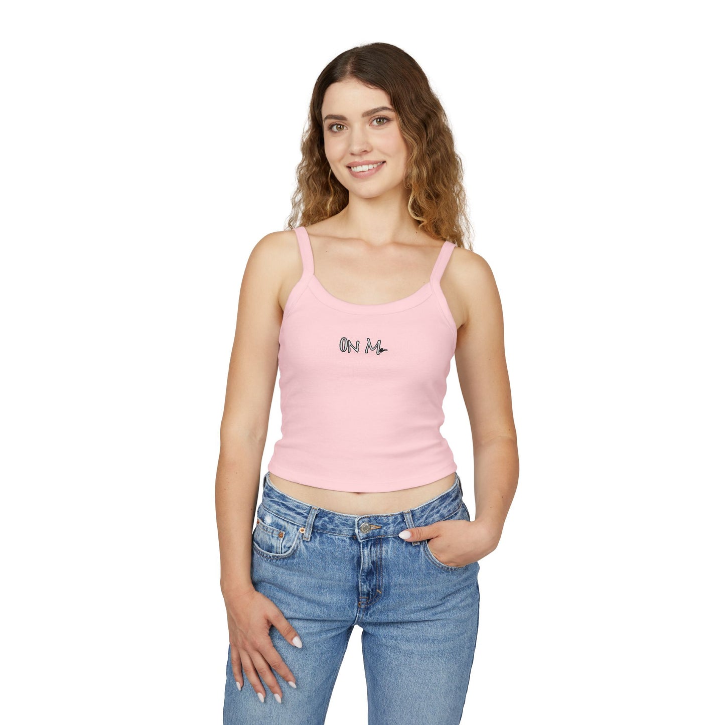 On Me - Women's Spaghetti Strap Tank Top - Perfect for Summer, Casual Outings, Beach Days, Layering, Fashion Statement