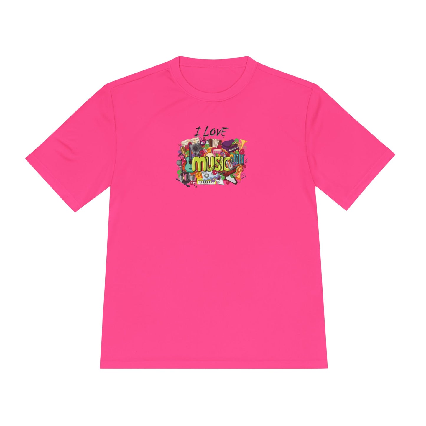 I Love Music - Unisex Moisture Wicking Tee