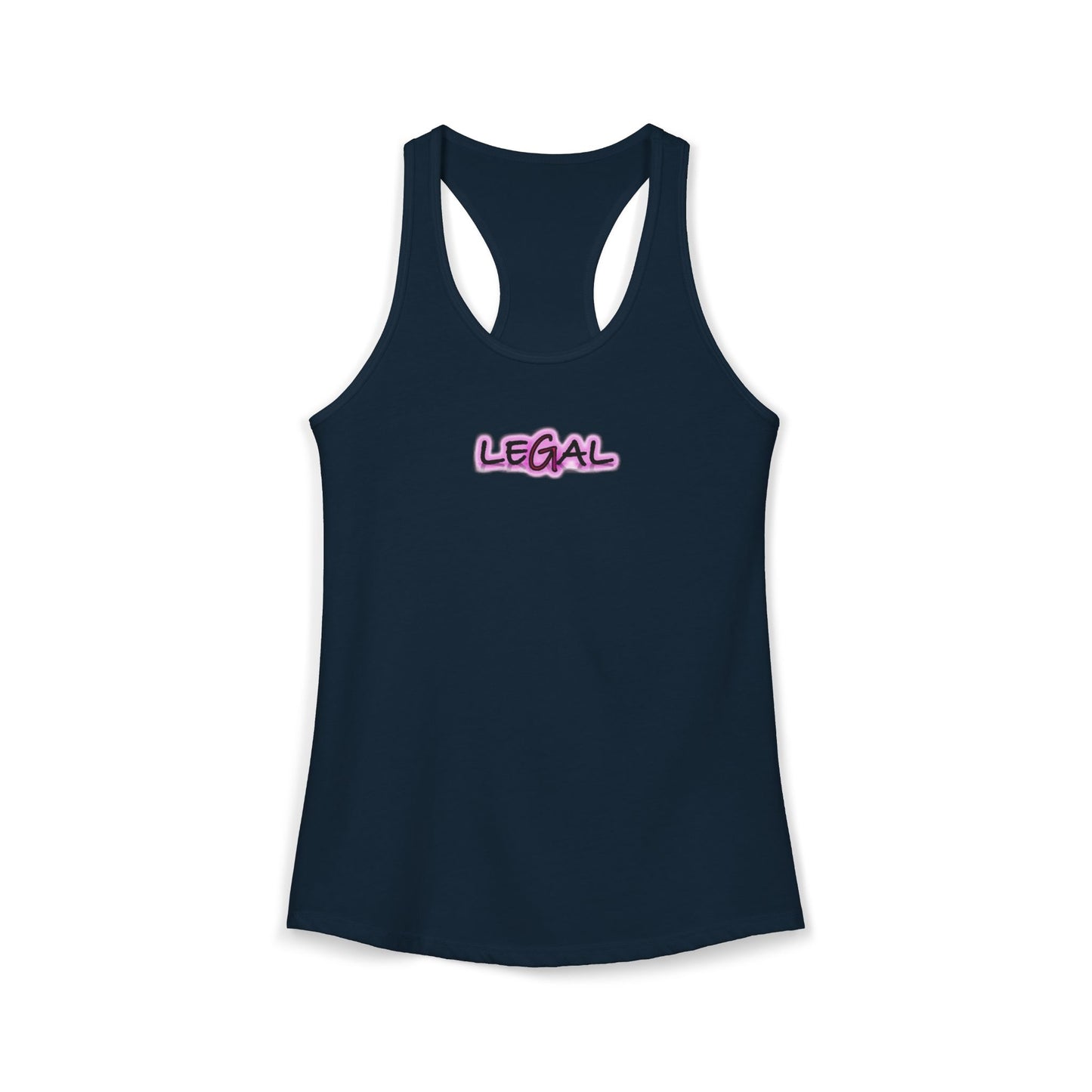 Legal Pink Glow Womans Racerback Tank Top, Gift Idea, Women's Sleeveless Shirt, Law Student Graduation Present, Attorney Tank, Law School