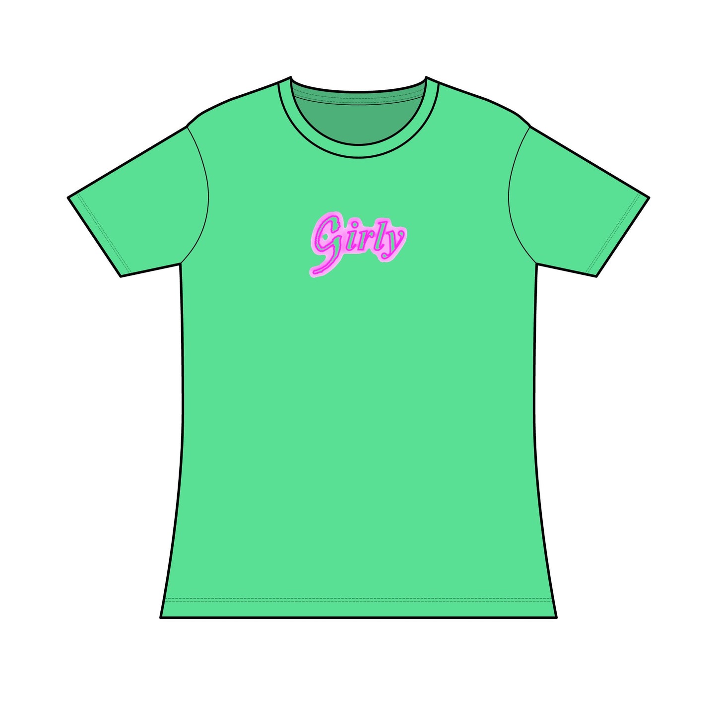 Girly T-Shirt, Feminine Top, Ladies Casual T-Shirt, Cute Tee for Her