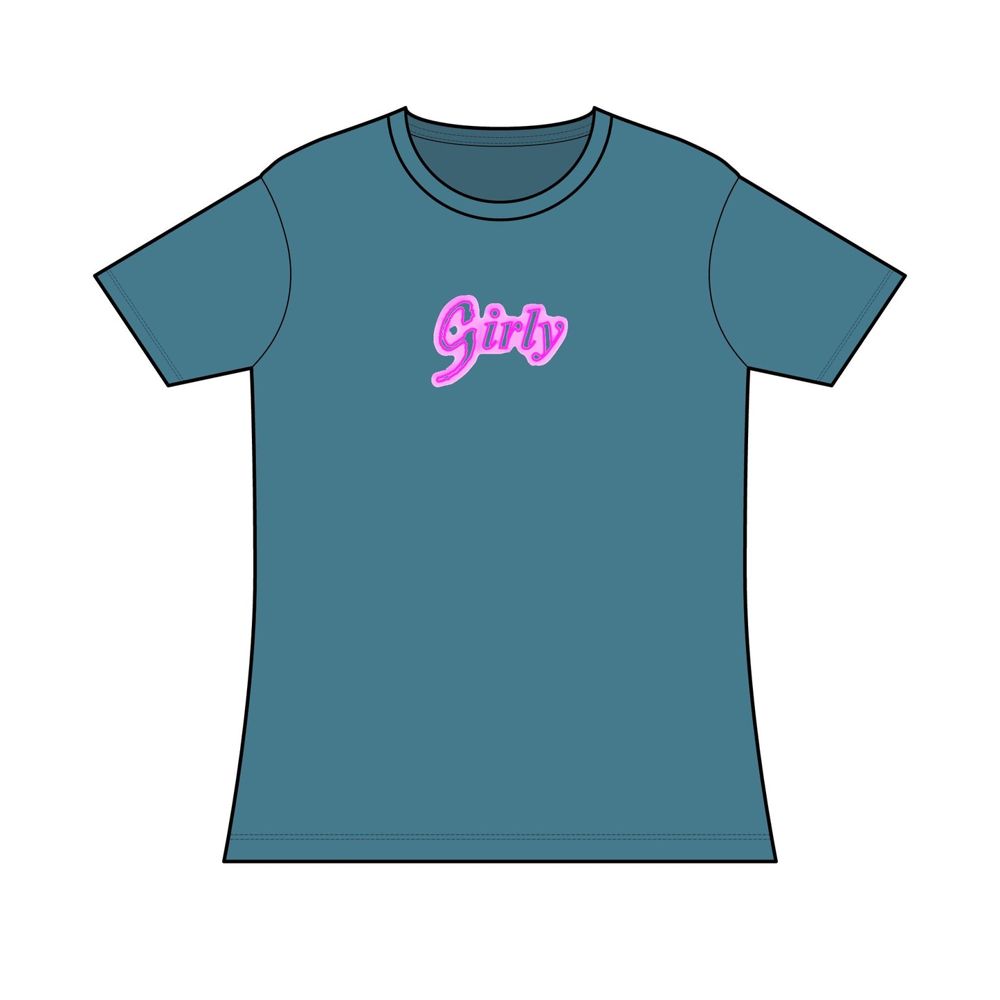 Girly T-Shirt, Feminine Top, Ladies Casual T-Shirt, Cute Tee for Her