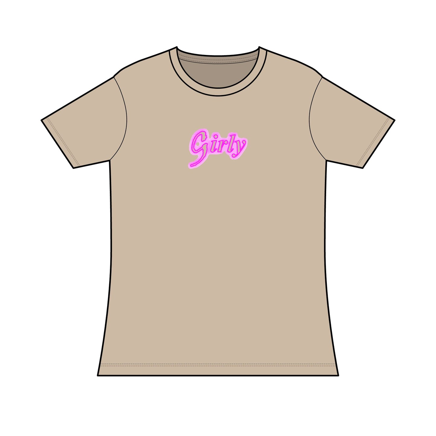 Girly T-Shirt, Feminine Top, Ladies Casual T-Shirt, Cute Tee for Her