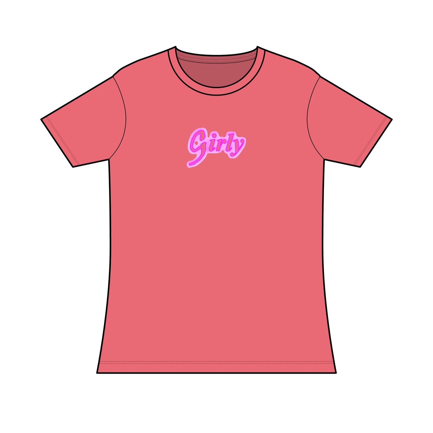 Girly T-Shirt, Feminine Top, Ladies Casual T-Shirt, Cute Tee for Her