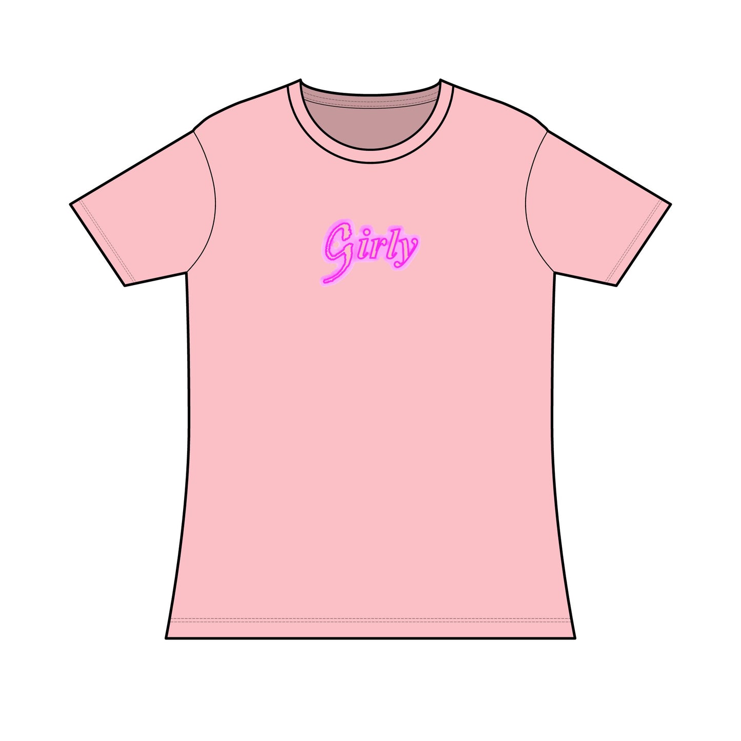 Girly T-Shirt, Feminine Top, Ladies Casual T-Shirt, Cute Tee for Her