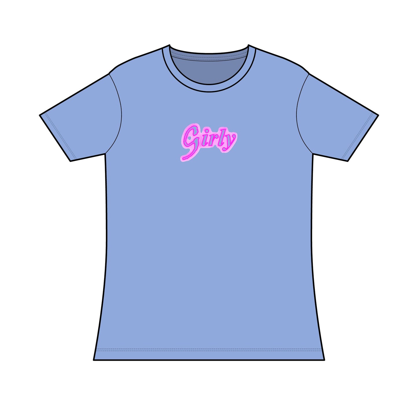 Girly T-Shirt, Feminine Top, Ladies Casual T-Shirt, Cute Tee for Her